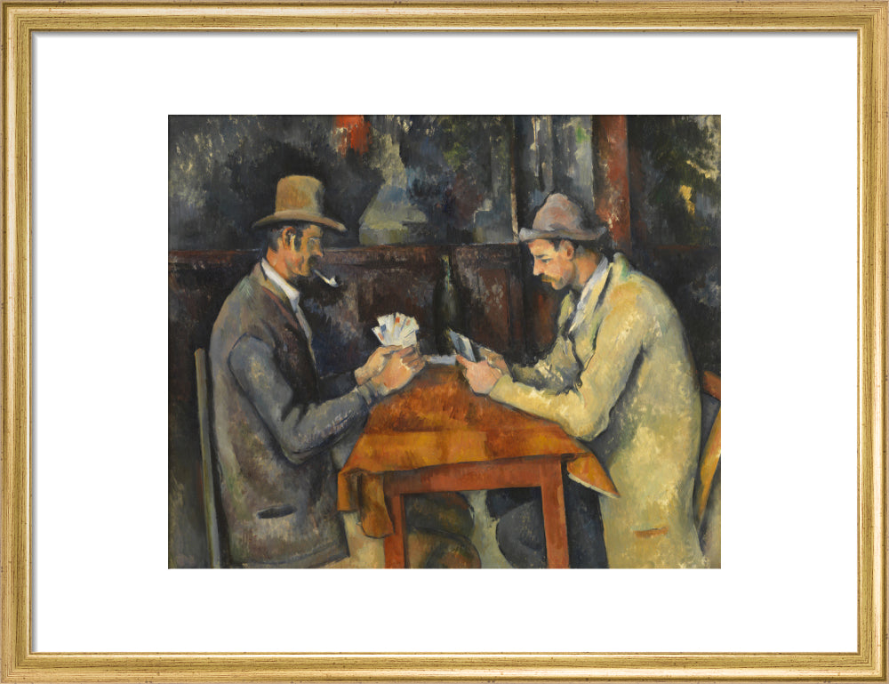 The Card Players (art print, medium, gold)