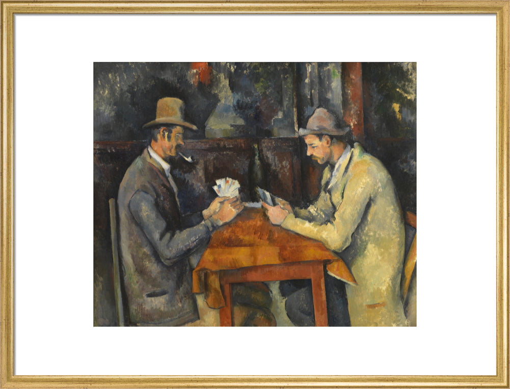 The Card Players (art print, large, gold)