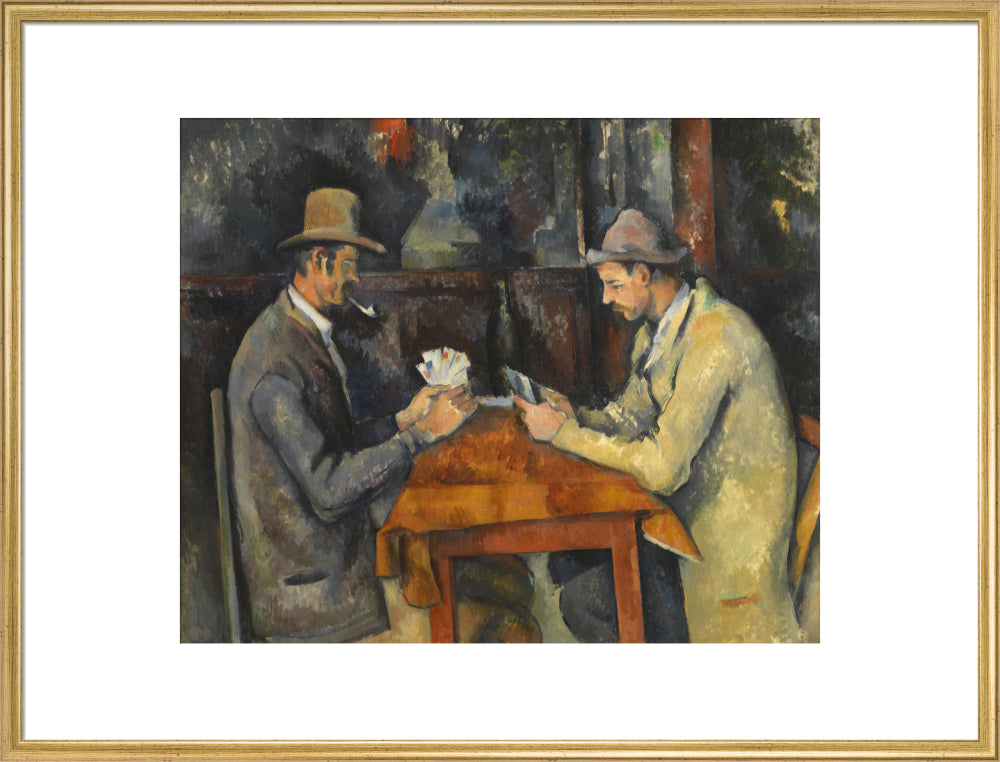 The Card Players (art print, extra large, gold)