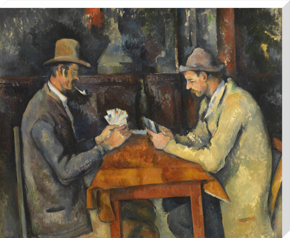 The Card Players (stretched canvas, extra large, unframed)