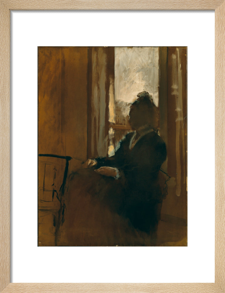 Woman at a Window (art print, small, natural)