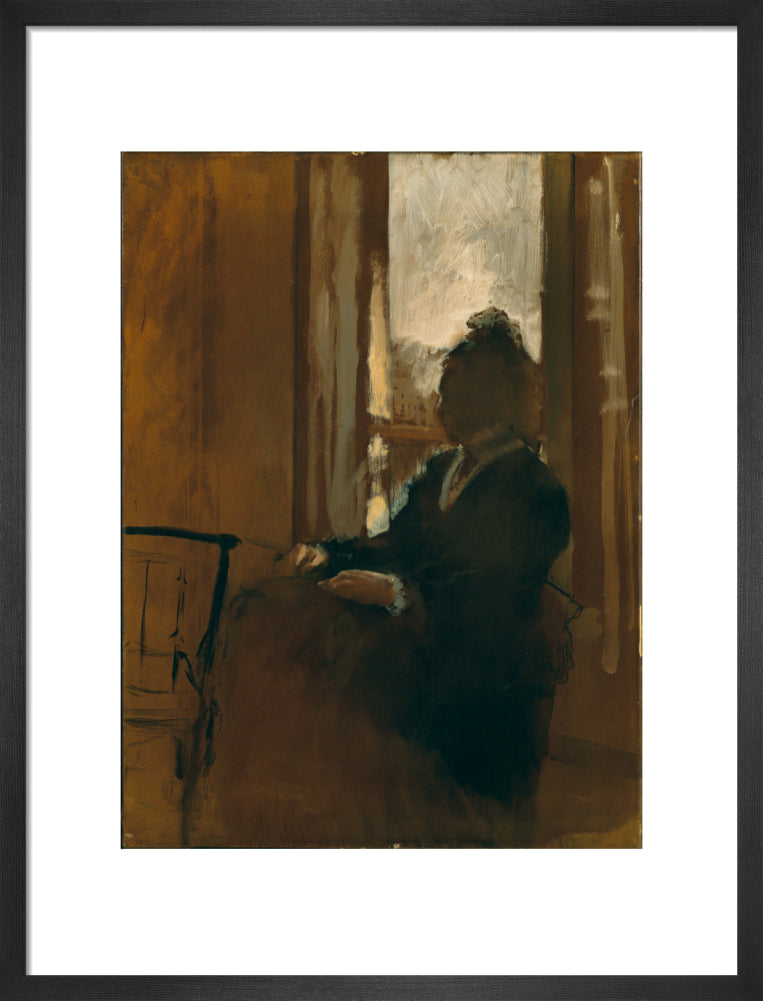 Woman at a Window (art print, medium, black)