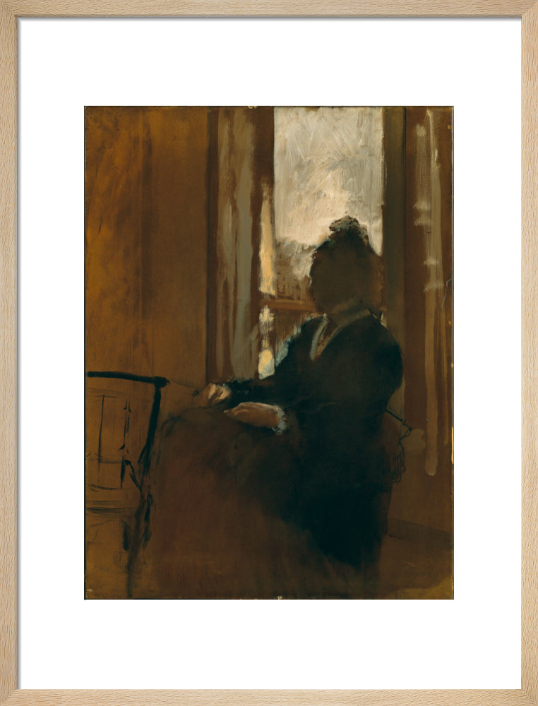 Woman at a Window (art print, medium, natural)