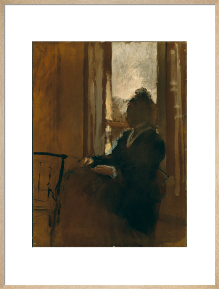 Woman at a Window (art print, extra large, natural)