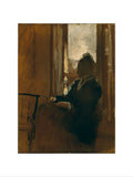 Woman at a Window (art print, small, unframed)
