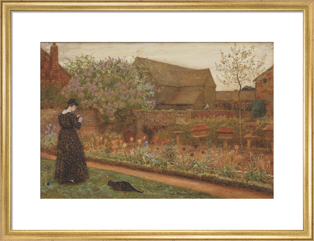 The Old Farm Garden (art print, medium, gold)