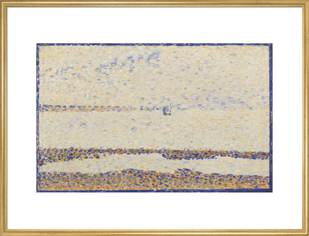 The Beach at Gravelines (art print, extra large, gold)
