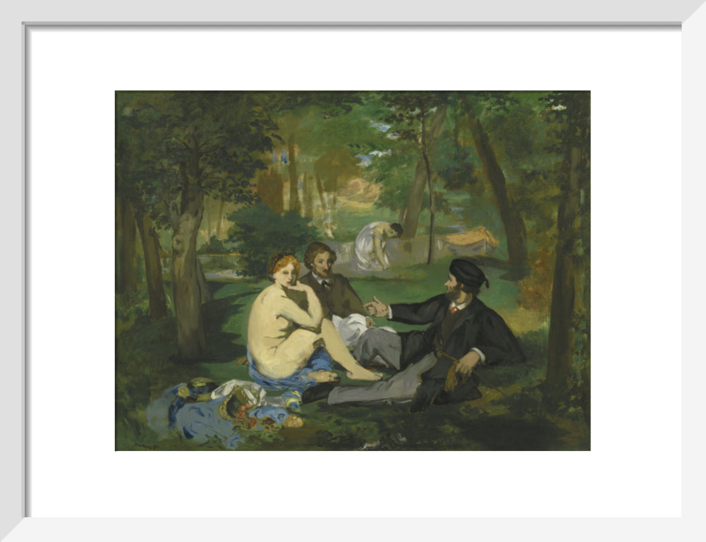 Le Dejeuner sur l'herbe (art print, small, white)