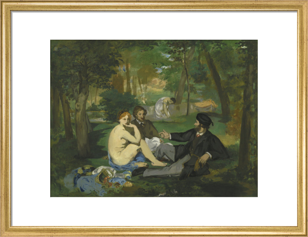 Le Dejeuner sur l'herbe (art print, medium, gold)
