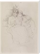Load image into Gallery viewer, Berthe Morisot Drawing, with Her Daughter, 1889
