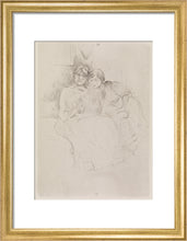 Load image into Gallery viewer, Berthe Morisot Drawing, with Her Daughter, 1889
