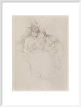 Load image into Gallery viewer, Berthe Morisot Drawing, with Her Daughter, 1889
