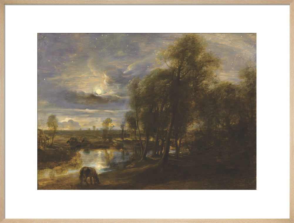 Landscape by Moonlight (art print, extra large, natural)