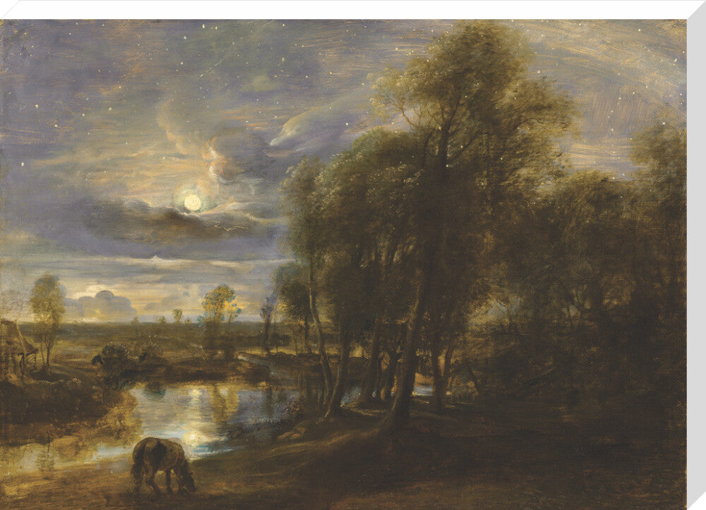 Landscape by Moonlight (stretched canvas, extra large, unframed)