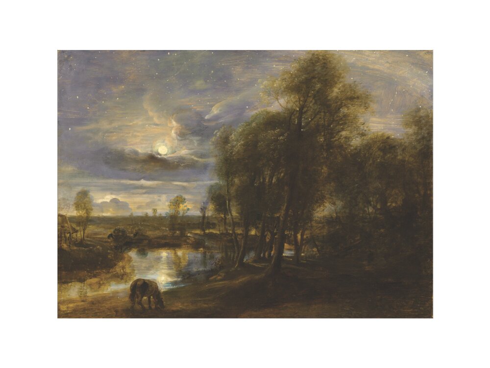 Landscape by Moonlight (art print, medium, unframed)