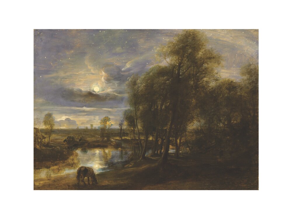 Landscape by Moonlight (art print, large, unframed)