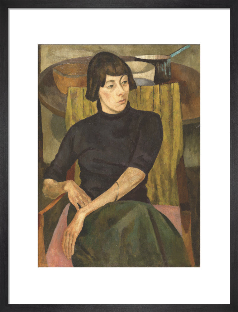 Portrait of Nina Hamnett (art print, medium, black)