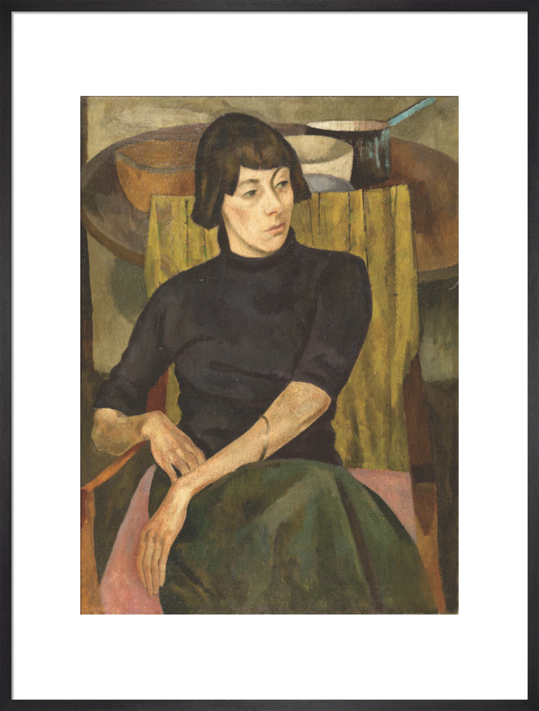 Portrait of Nina Hamnett (art print, extra large, black)