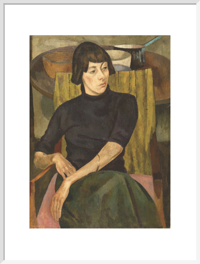 Portrait of Nina Hamnett (art print, extra large, white)
