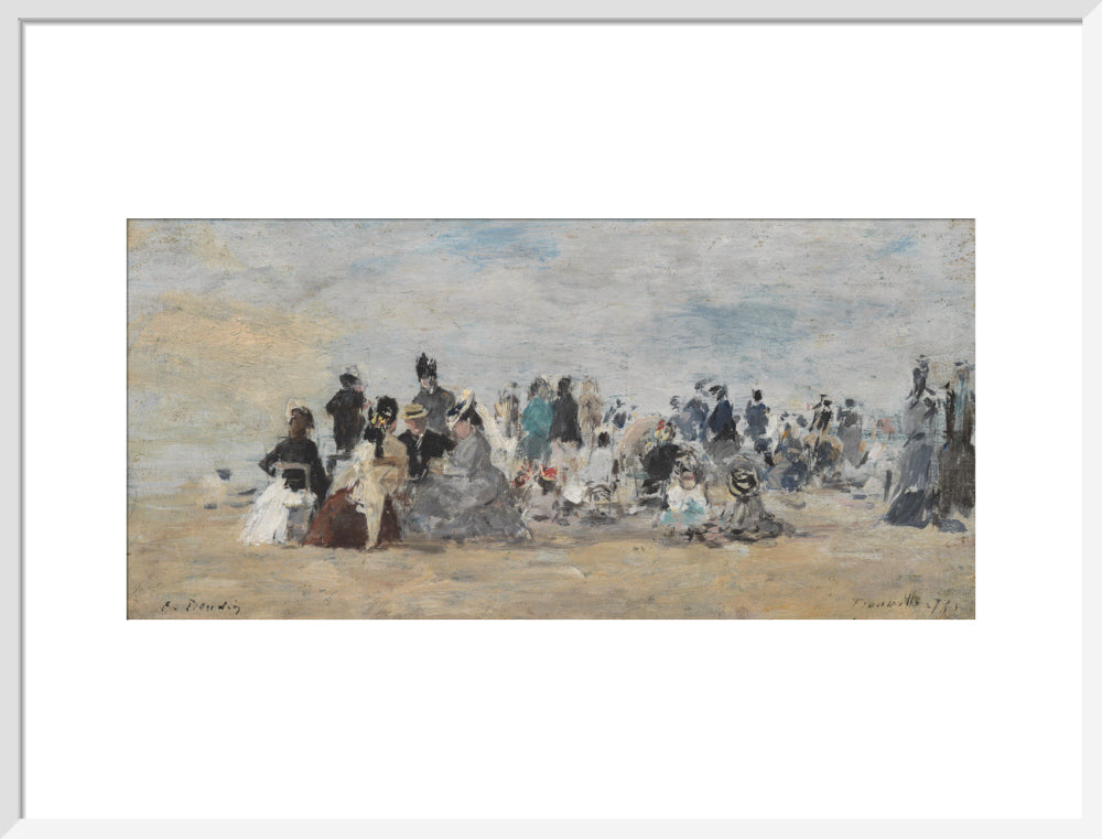 Beach at Trouville (art print, large, white)