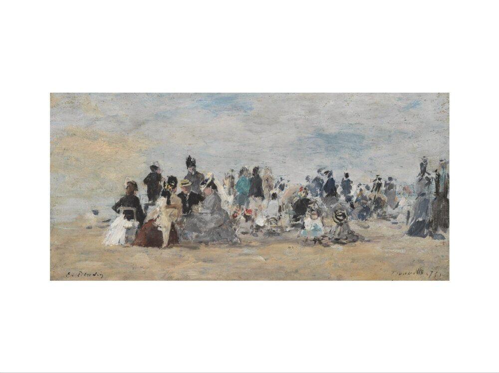 Beach at Trouville (art print, small, unframed)