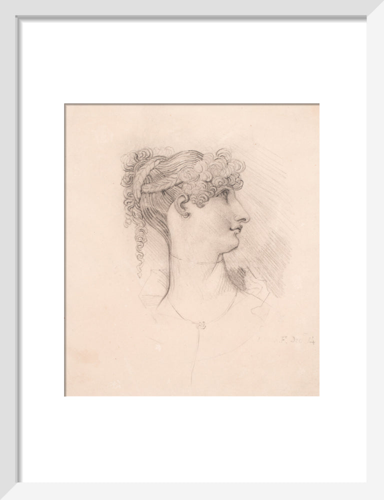 Lavinia de Irujo in profile, facing right