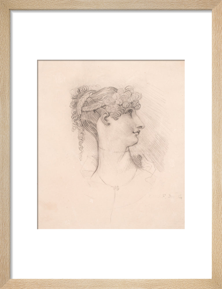 Lavinia de Irujo in profile, facing right