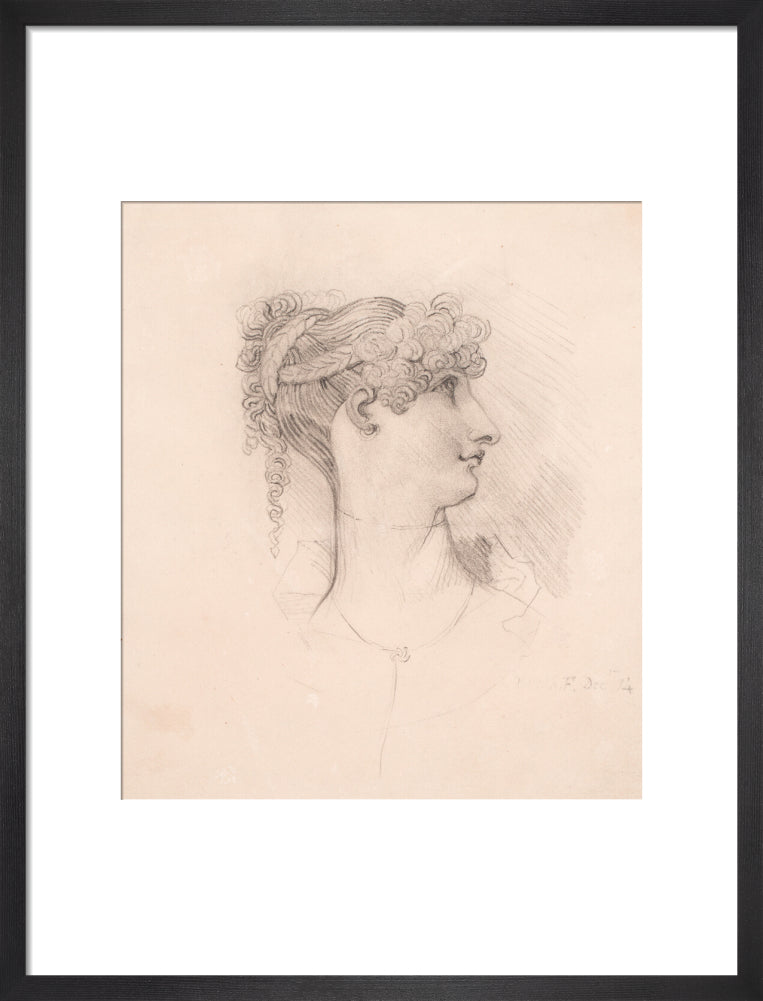 Lavinia de Irujo in profile, facing right