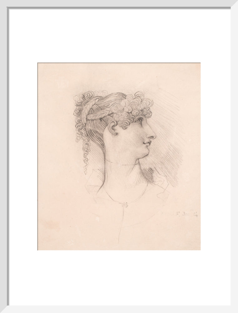 Lavinia de Irujo in profile, facing right