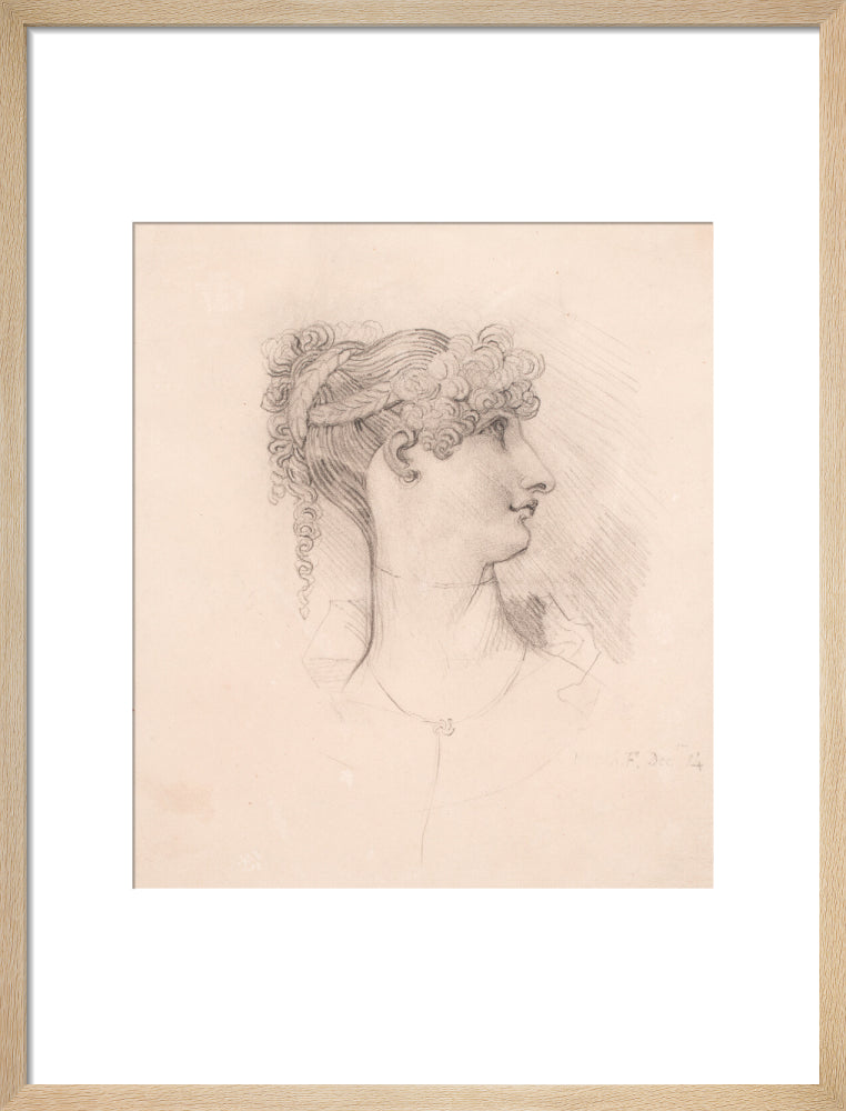 Lavinia de Irujo in profile, facing right