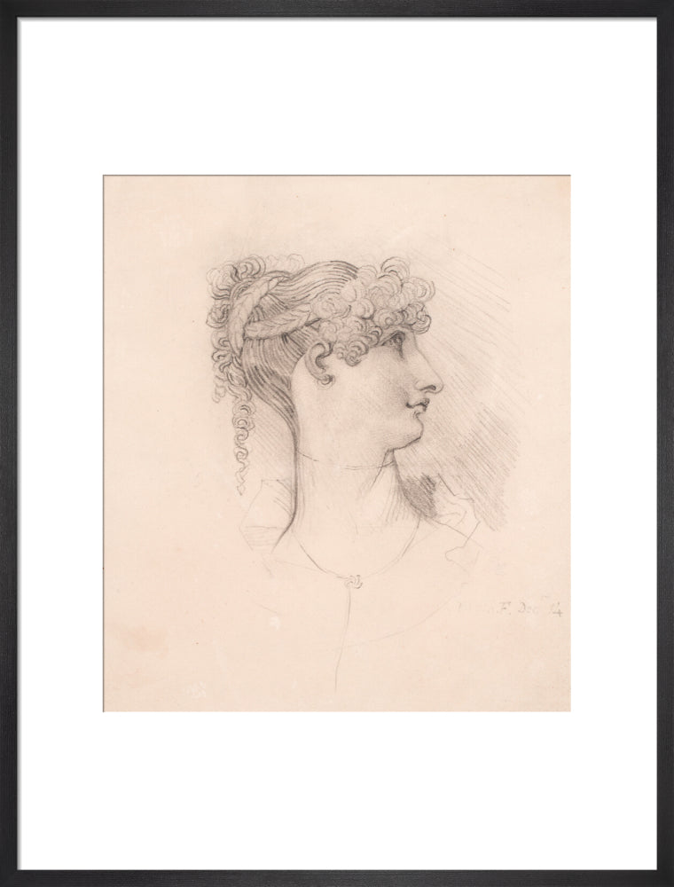 Lavinia de Irujo in profile, facing right