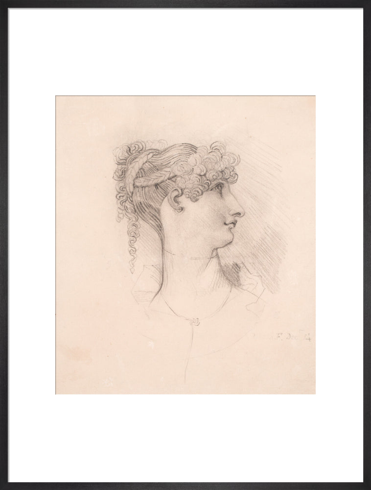 Lavinia de Irujo in profile, facing right