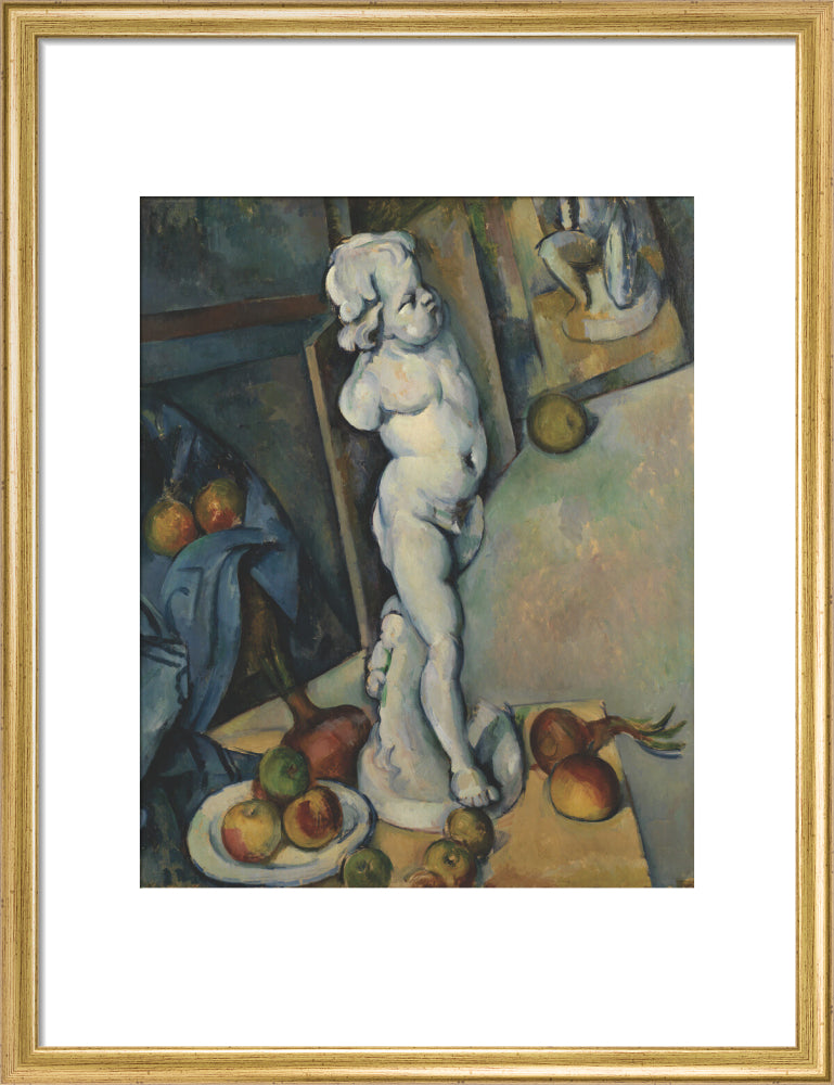 Still Life with Plaster Cupid (art print, medium, gold)
