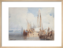 Load image into Gallery viewer, Richard Parkes Bonington, Fishing Boats Moored in an Estuary

