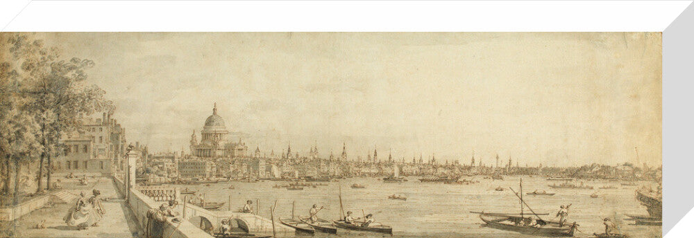 Canaletto, View from Somerset Gardens Looking towards London Bridge (stretched canvas, medium, unframed)