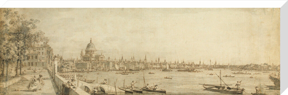 View from Somerset Gardens Looking towards London Bridge (stretched canvas, extra large, unframed)