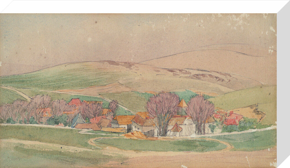 Roger Eliot Fry, Landscape - Southern France (stretched canvas, medium, unframed)