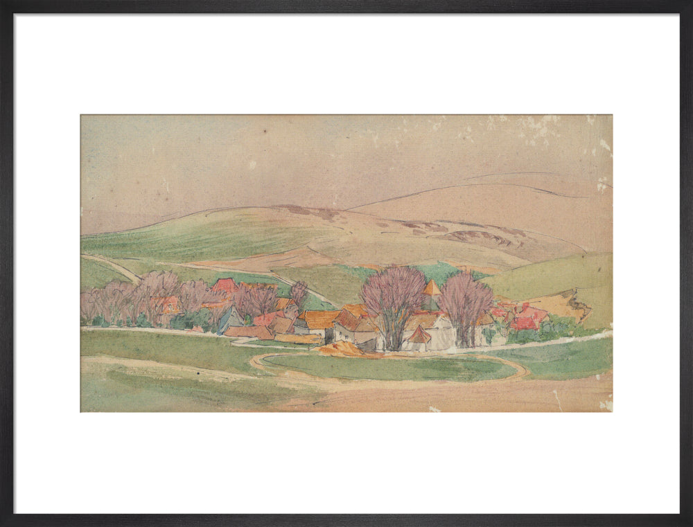 Roger Eliot Fry, Landscape - Southern France (art print, large, black)