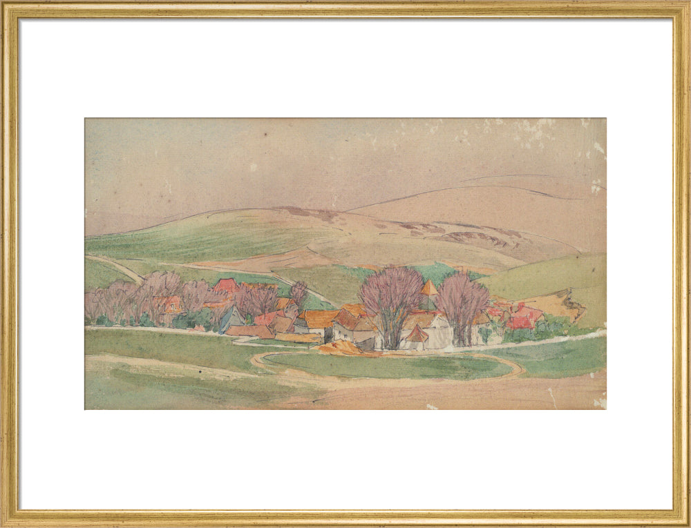 Roger Eliot Fry, Landscape - Southern France (art print, large, gold)