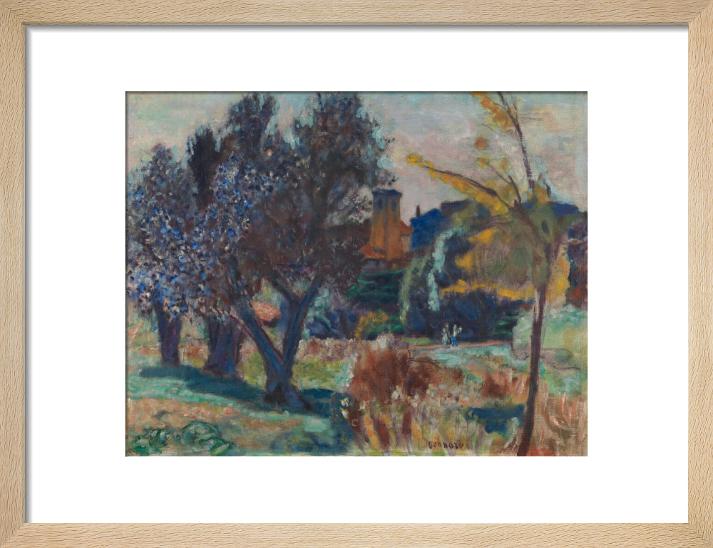 Pierre Bonnard, Landscape with Olive Trees and a Chapel (art print, small, natural)