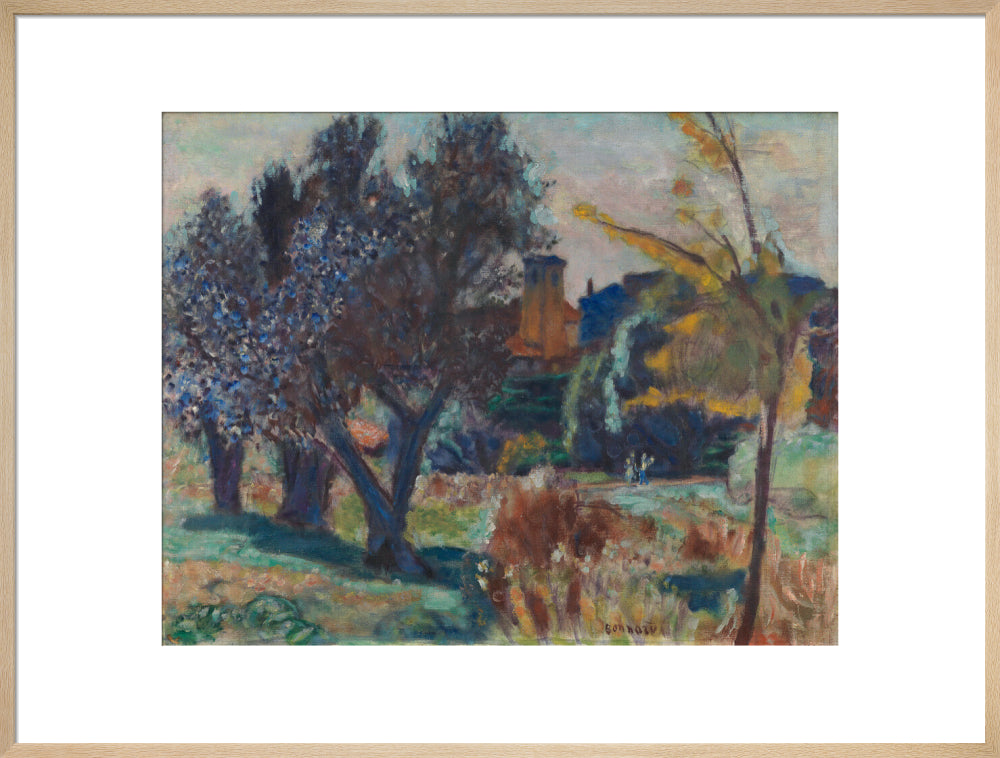 Pierre Bonnard, Landscape with Olive Trees and a Chapel (art print, extra large, natural)