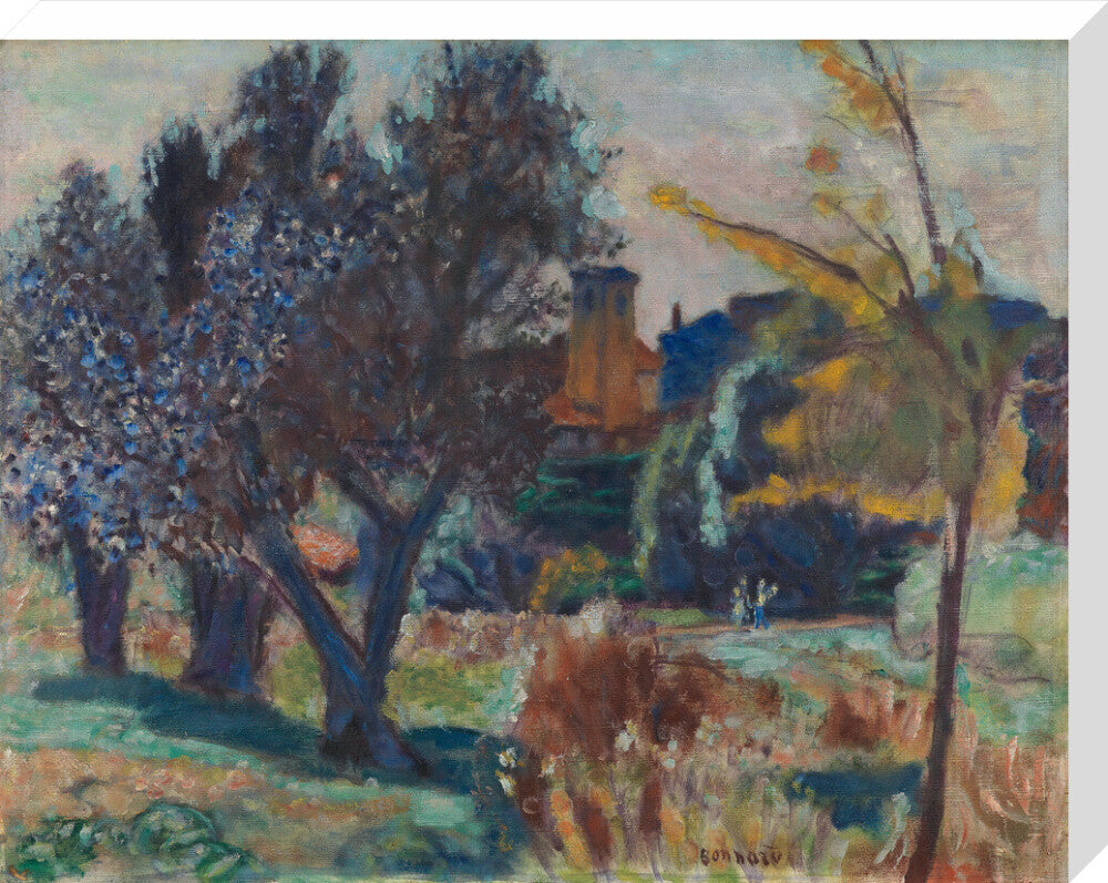 Pierre Bonnard, Landscape with Olive Trees and a Chapel (stretched canvas, large, unframed)