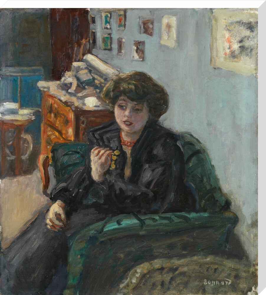 Pierre Bonnard, Young Woman in an Interior (stretched canvas, extra large, unframed)