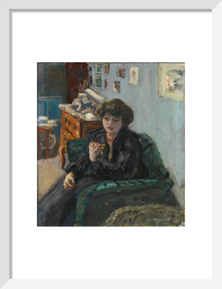 Pierre Bonnard, Young Woman in an Interior (art print, small, white)
