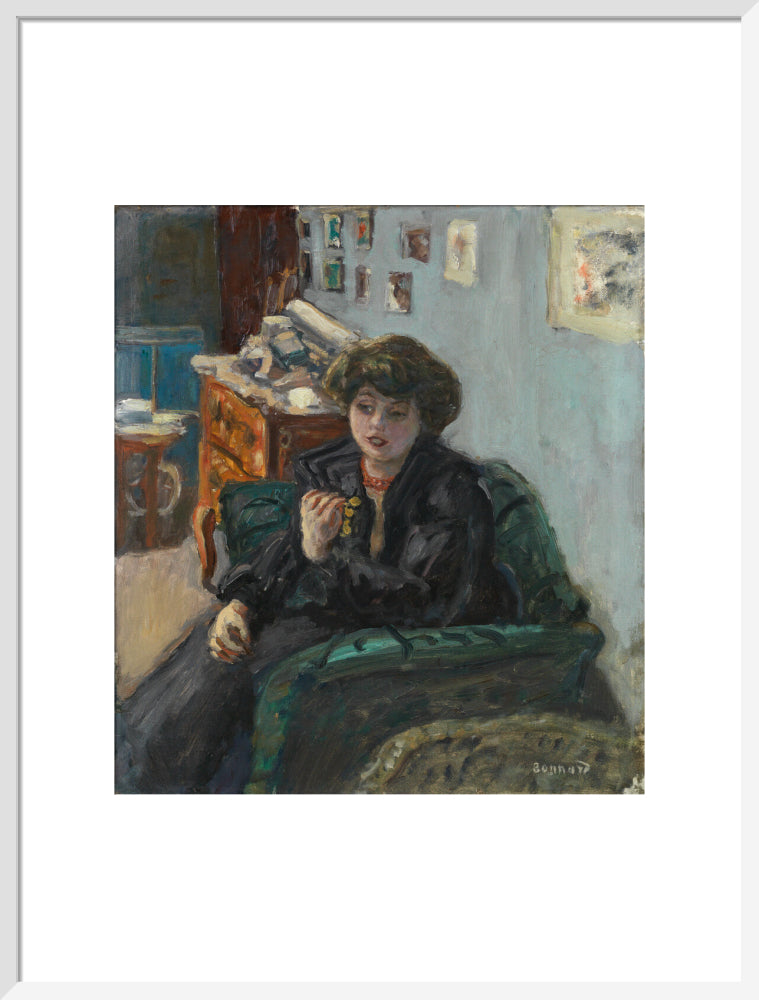 Pierre Bonnard, Young Woman in an Interior (art print, large, white)