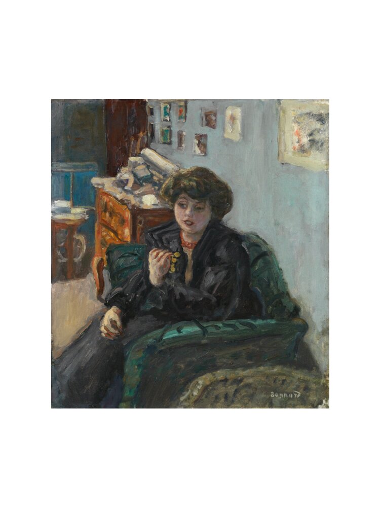 Young Woman in an Interior (art print, small, unframed)