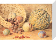 Load image into Gallery viewer, William Henry Hunt, Basket with melon, peaches, grapes and plums

