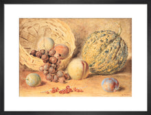 Load image into Gallery viewer, William Henry Hunt, Basket with melon, peaches, grapes and plums
