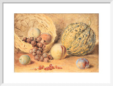 Load image into Gallery viewer, William Henry Hunt, Basket with melon, peaches, grapes and plums
