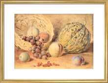Load image into Gallery viewer, William Henry Hunt, Basket with melon, peaches, grapes and plums
